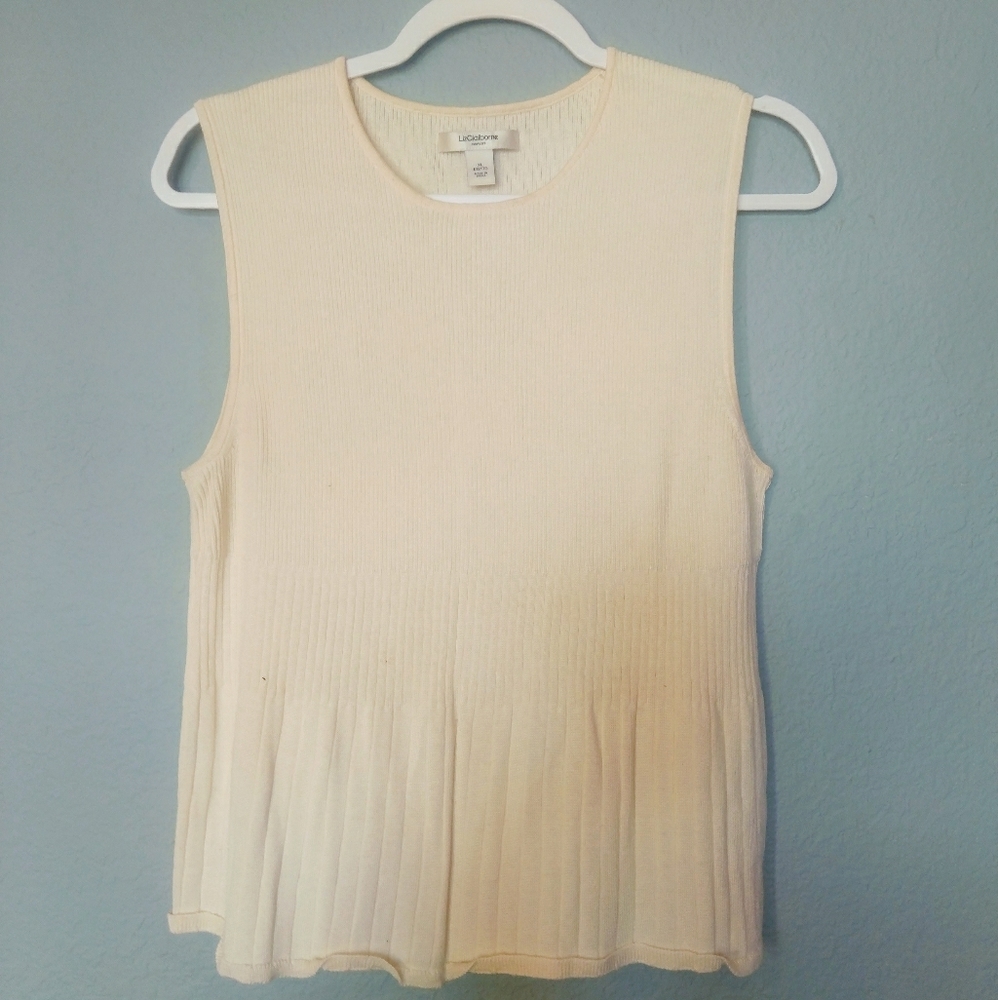 Liz Claiborne Sleeveless Sweater Blouse, XL